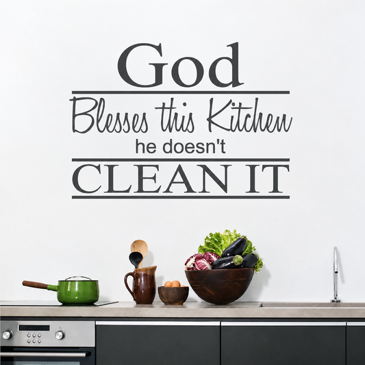 Kitchen Wall Saying Decal on wall