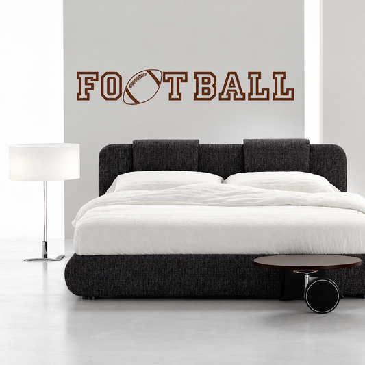 Football Wall Quote Decal on wall