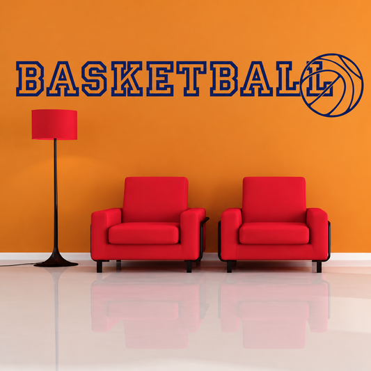 Basketball Wall Quote Decal on wall
