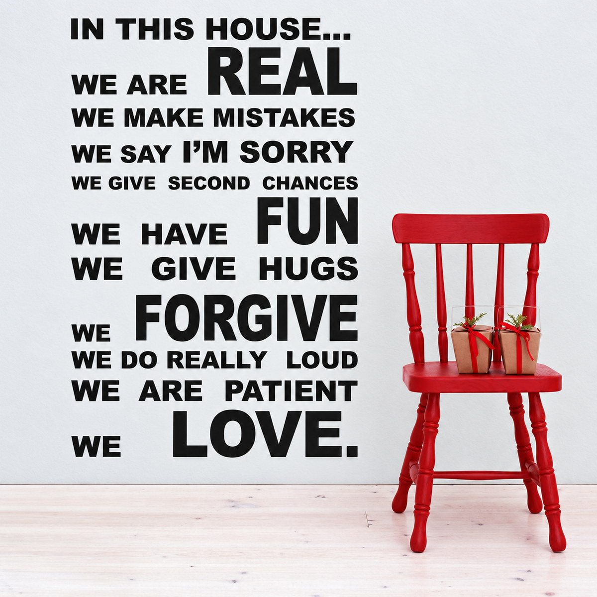 In This House Wall Quote Decal on wall