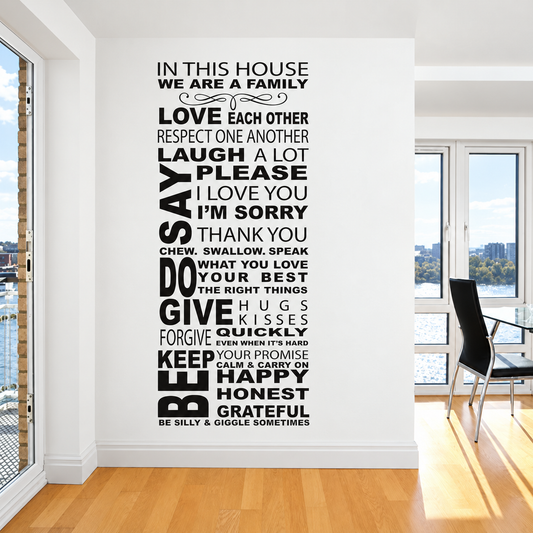 In This House wall quote decal