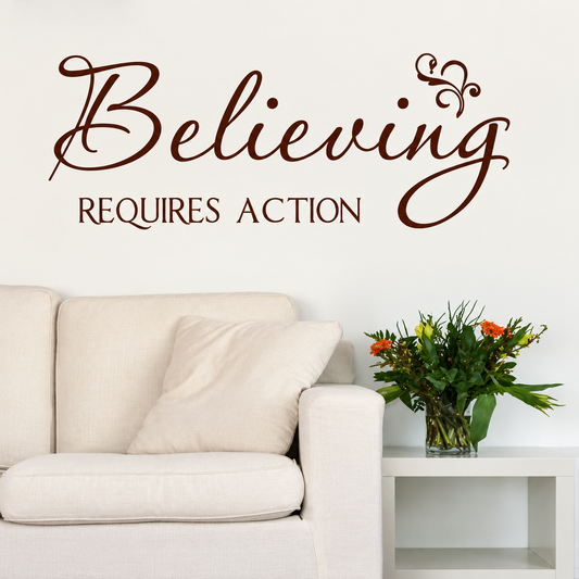 Inspirational Wall Quote Decal on wall