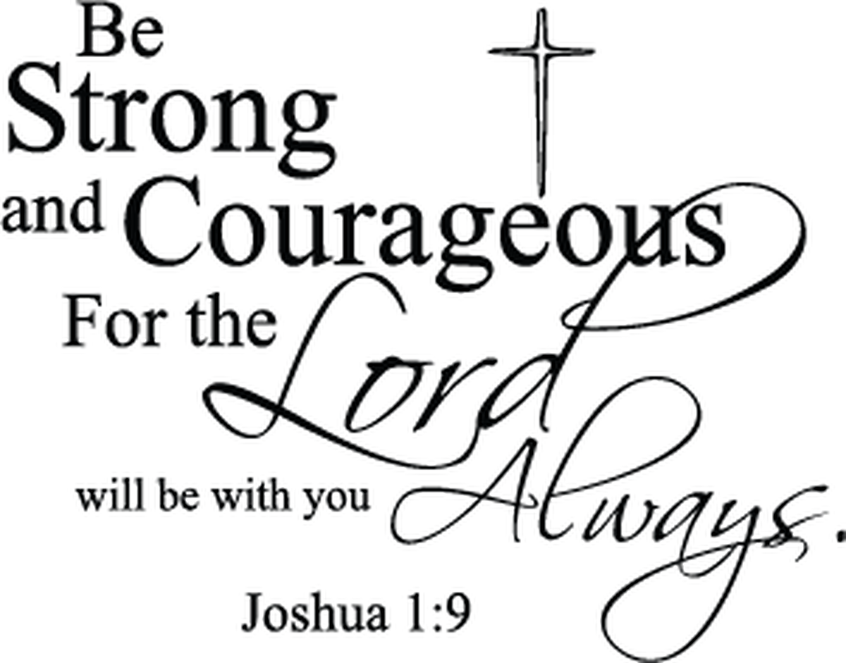 Inspirational Bible Verse Wall Decal — black-and-white design
