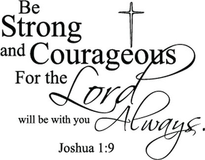Inspirational Bible Verse Wall Decal — black-and-white design