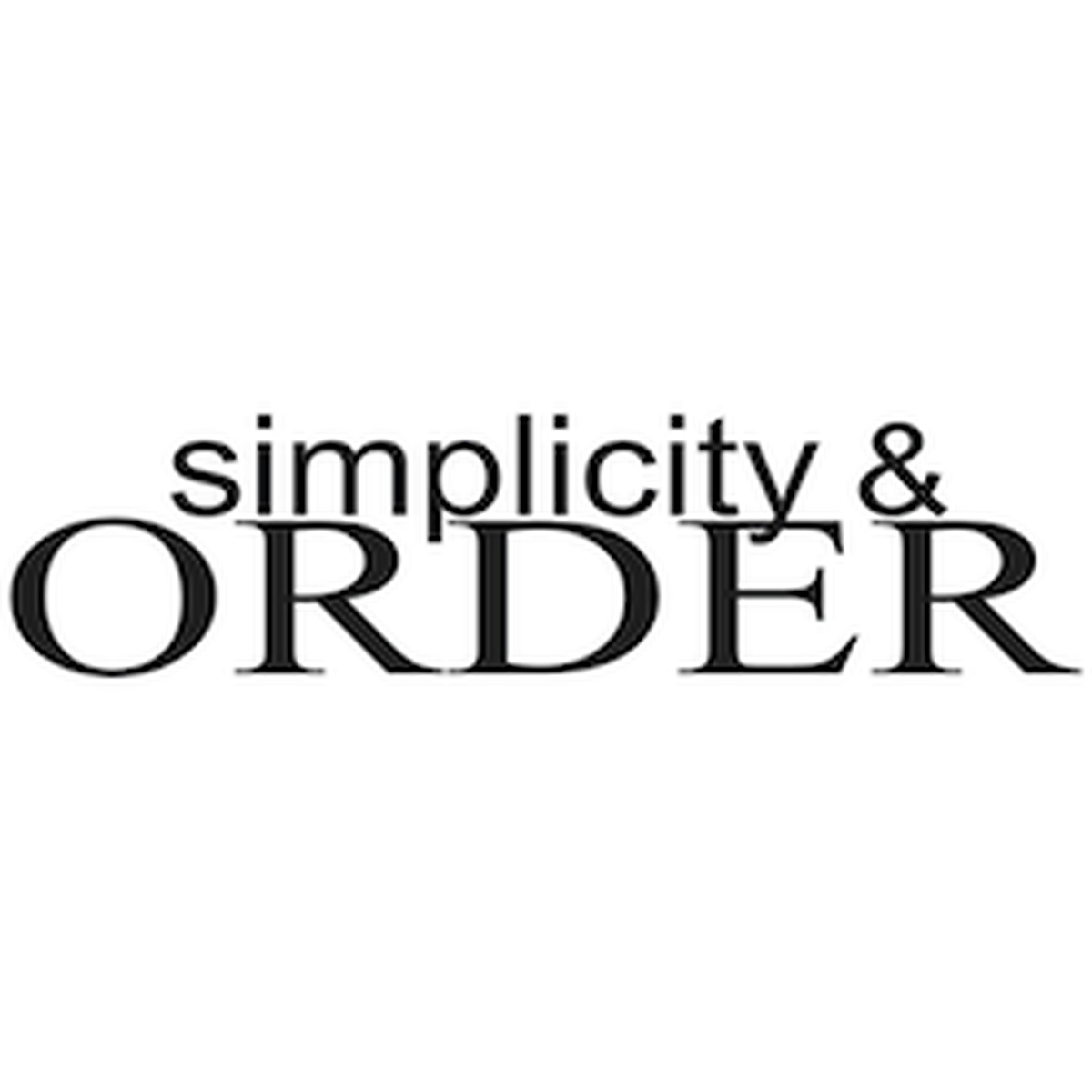 Simplicity and Order Wall Quote Decal — black-and-white design