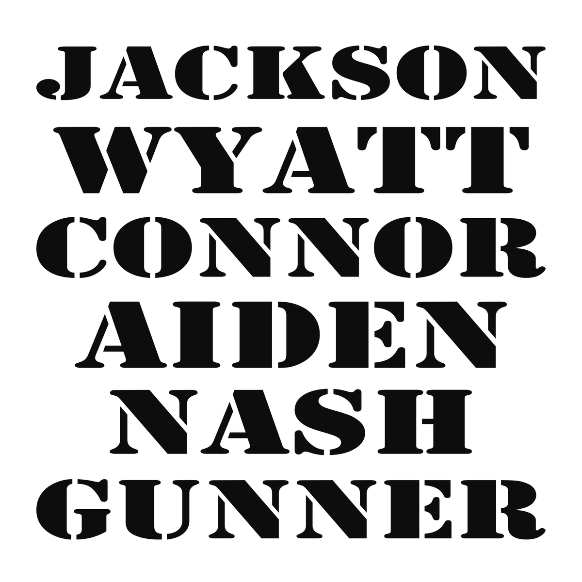 Several personalized name examples