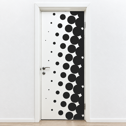 Halftone Dot Pattern Wall Decal — enhanced original room photo