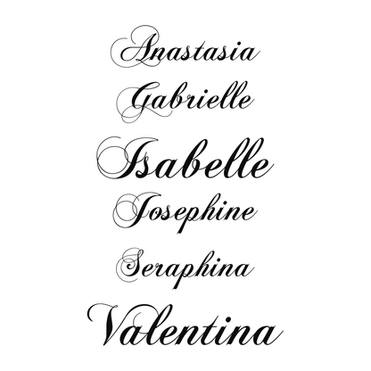 Several personalized name examples