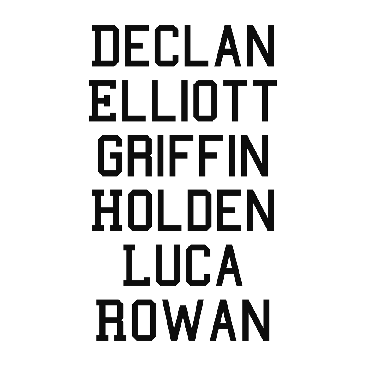 Several personalized name examples