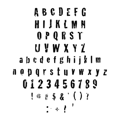 Alphabet numbers and available symbols