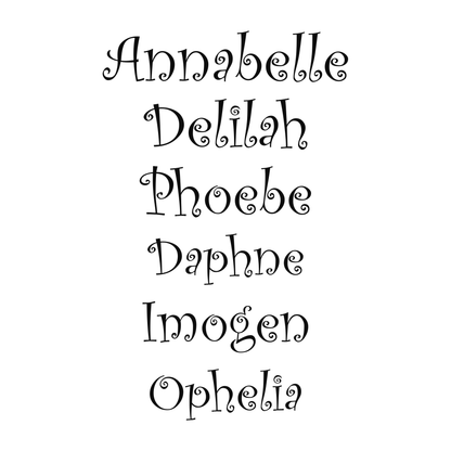 Several personalized name examples