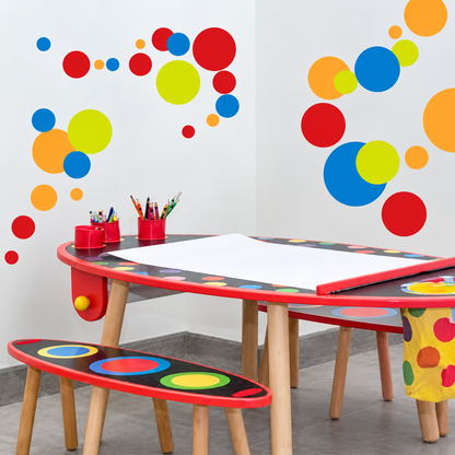 Polka Dot Wall Decal Set — enhanced original room photo