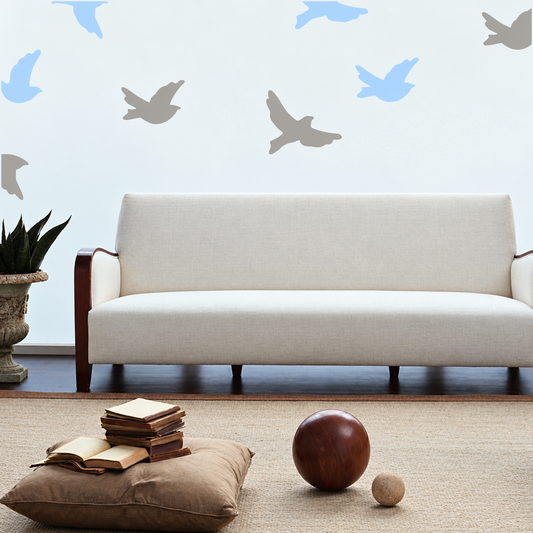 Flying Birds Wall Decal Set — enhanced alternate room photo