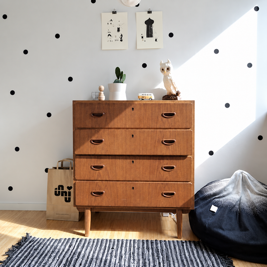Mini Polka Dot Wall Decals - Set of 175 — enhanced original room photo
