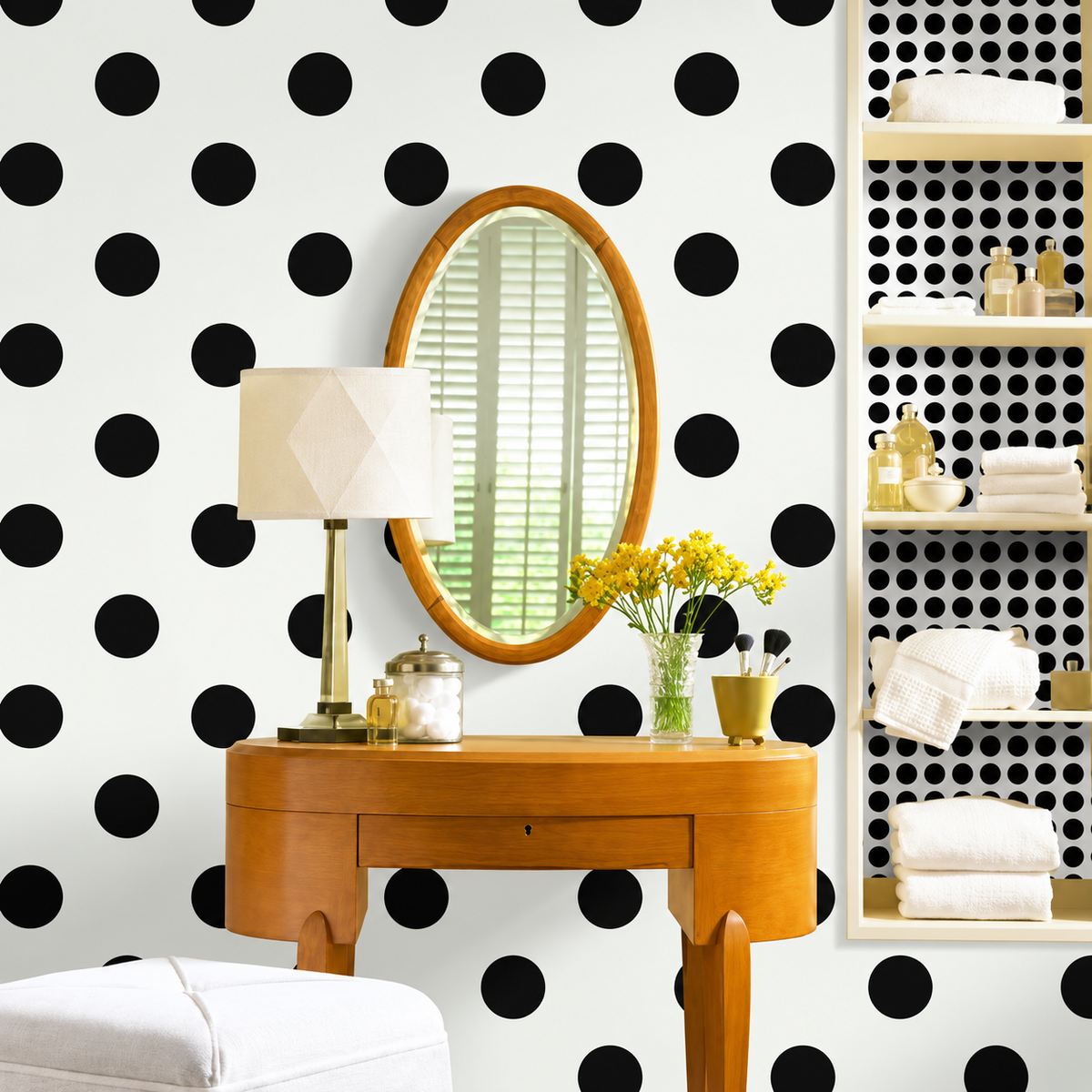 Mini Polka Dot Wall Decals - Set of 175 — enhanced alternate room photo