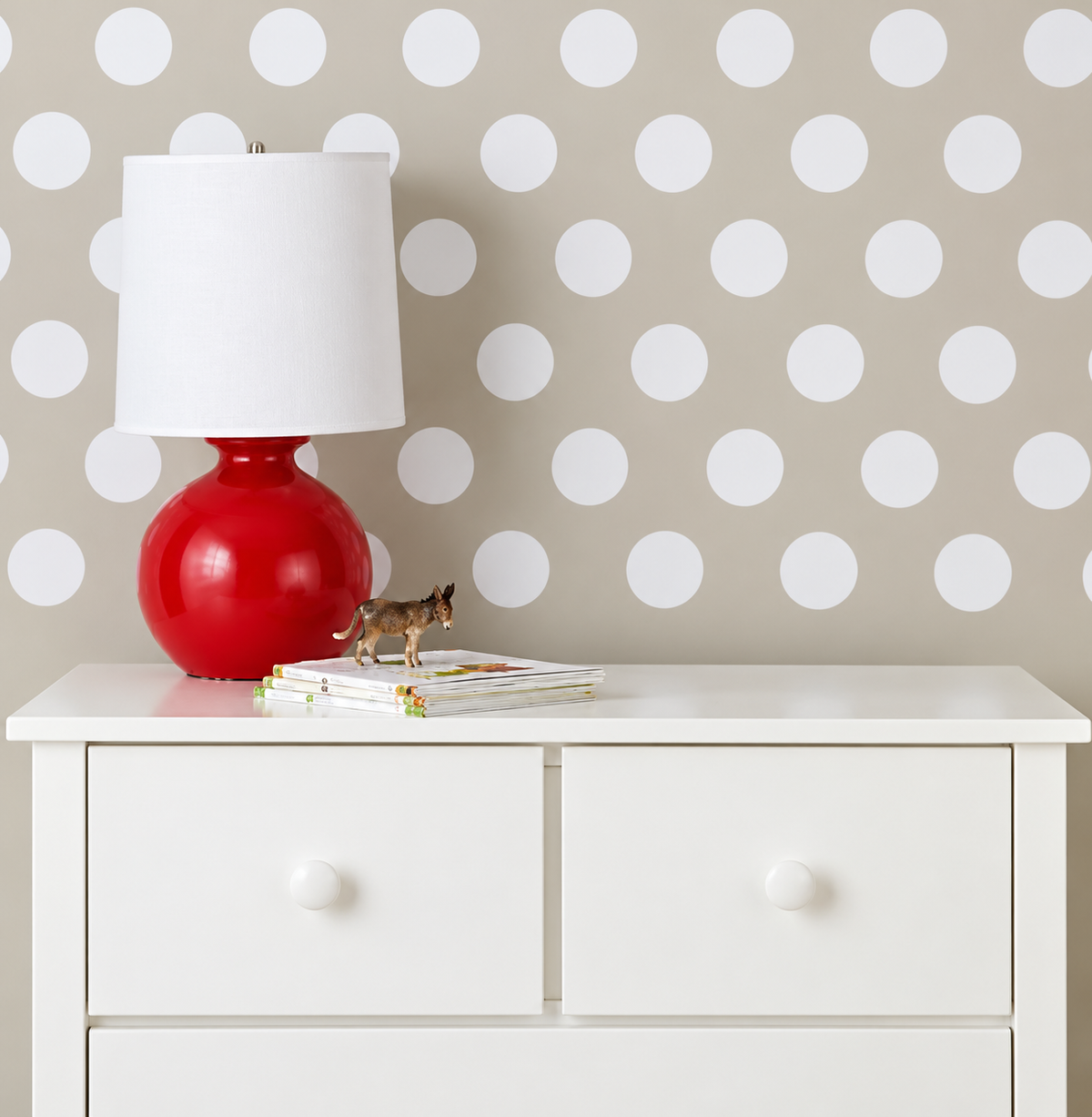 Mini Polka Dot Wall Decals - Set of 175 — enhanced original room photo