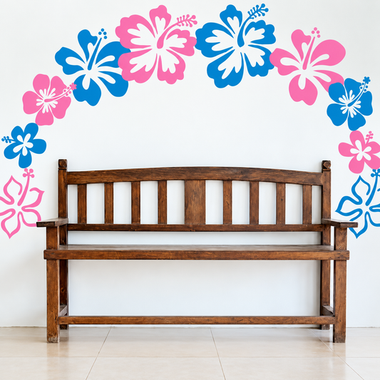 Hummingbird and Flower Wall Decal Set — enhanced alternate room photo