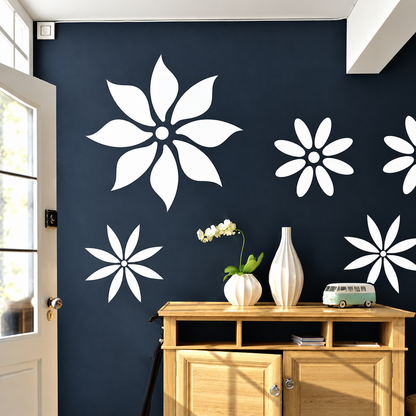 Flower Wall Decal Set — enhanced original room photo