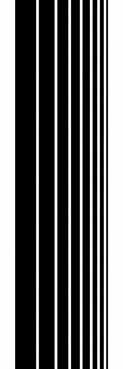Decreasing stripe widths detail