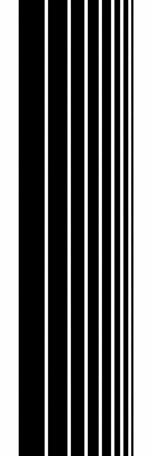 Decreasing stripe widths detail