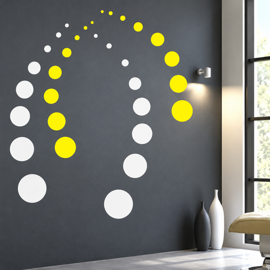 Graduated Dot Wall Decals - Set of 16 — enhanced alternate room photo