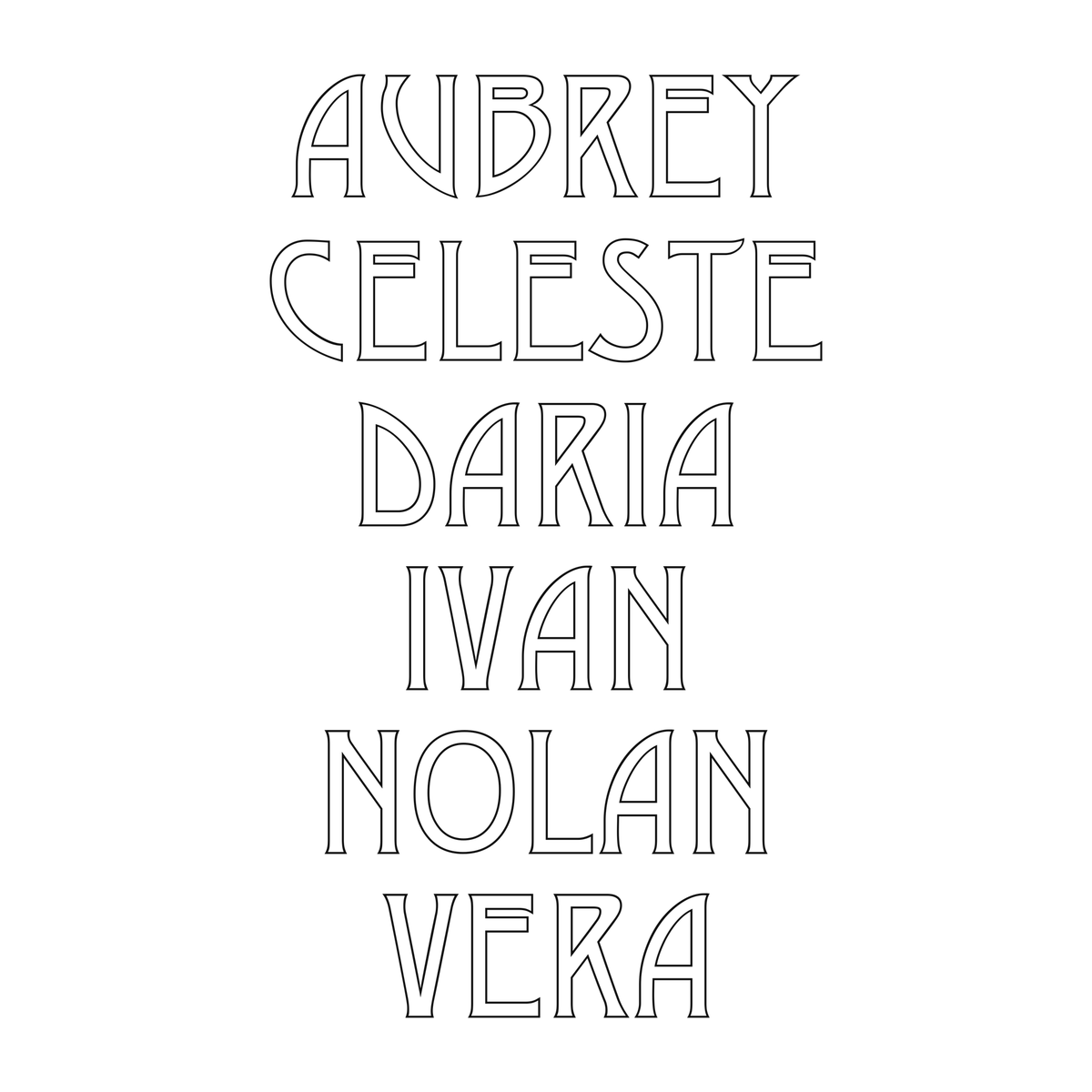 Several personalized name examples