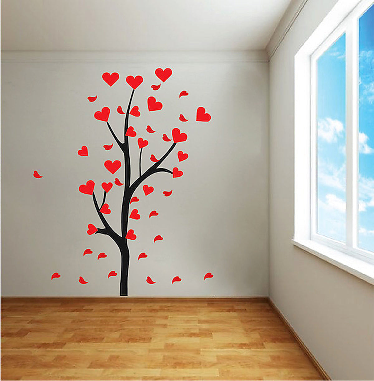 Original G47 heart leaf tree decal sharpened, exact design preserved