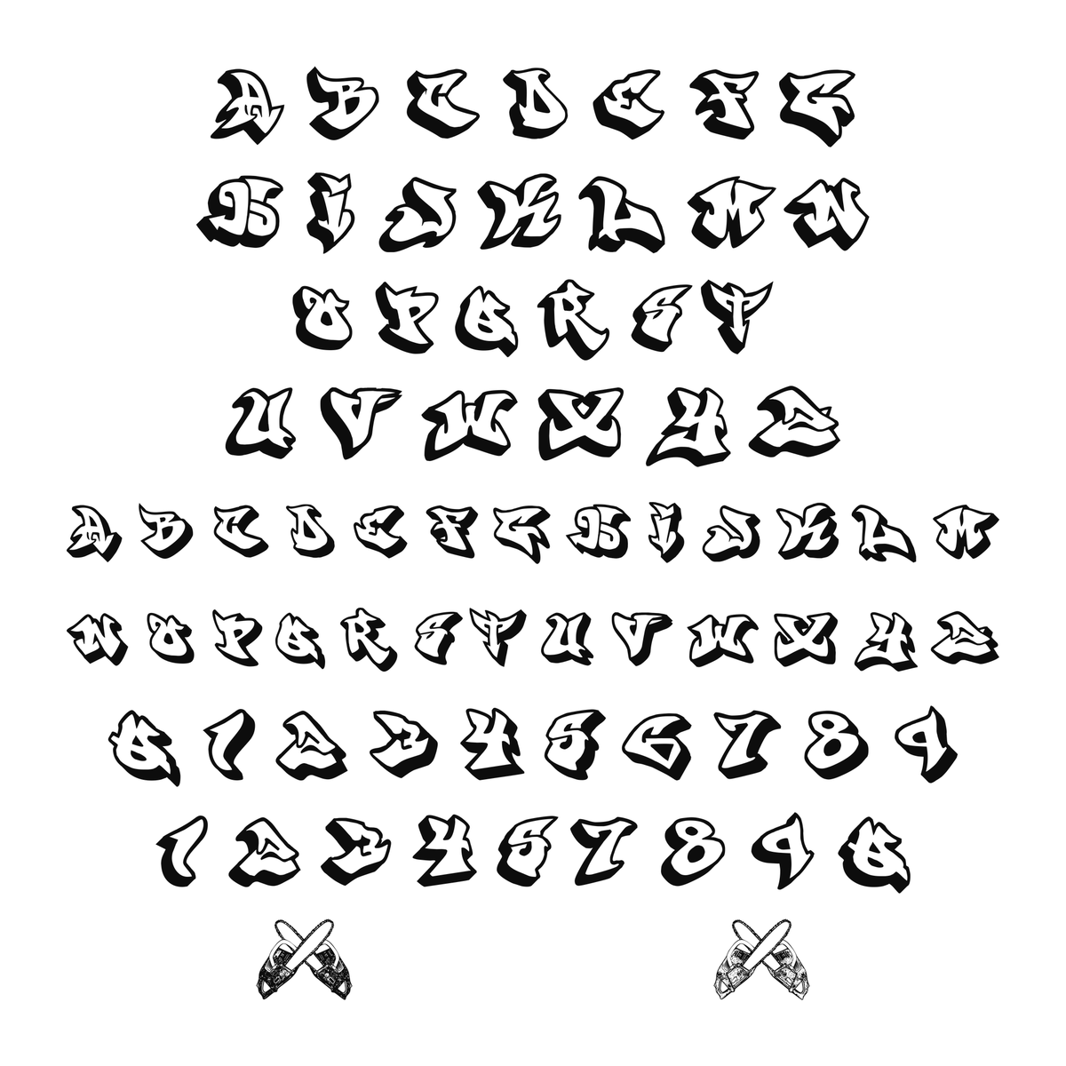 Alphabet and available characters