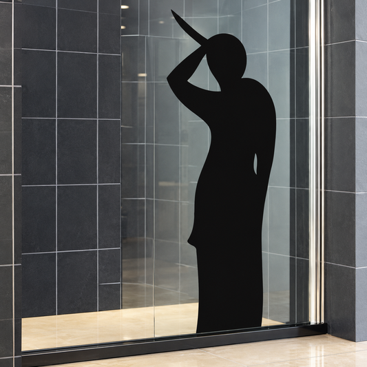 Scary Figure Halloween Wall Decal — enhanced original room photo