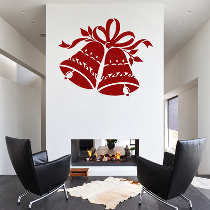 Christmas Bells Wall Decal — enhanced original room photo