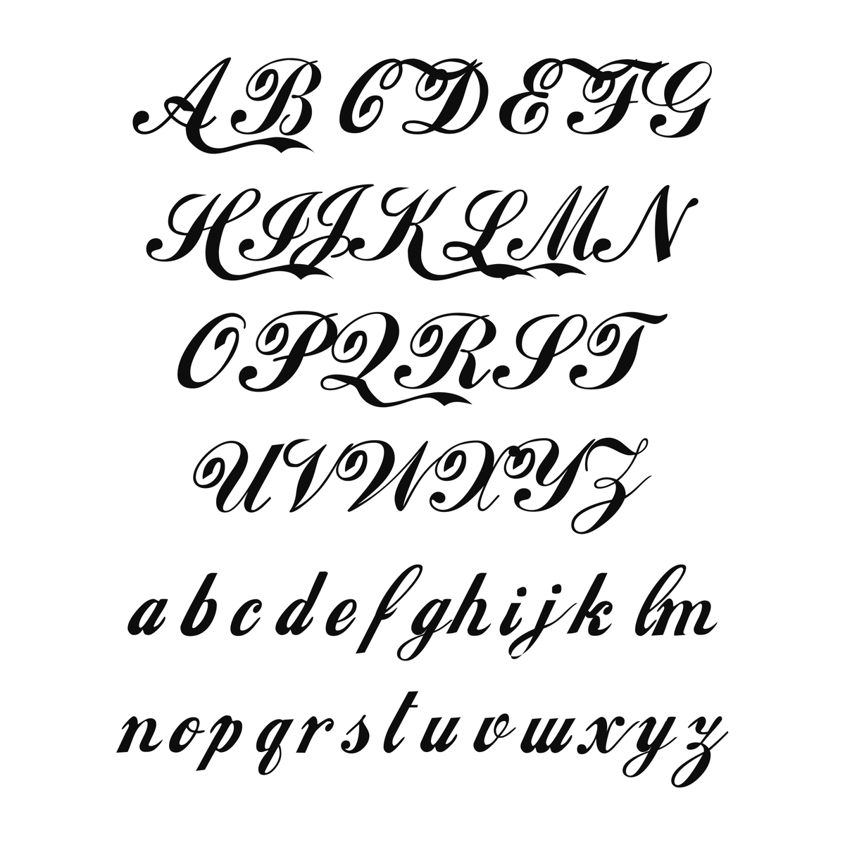 Alphabet and available characters