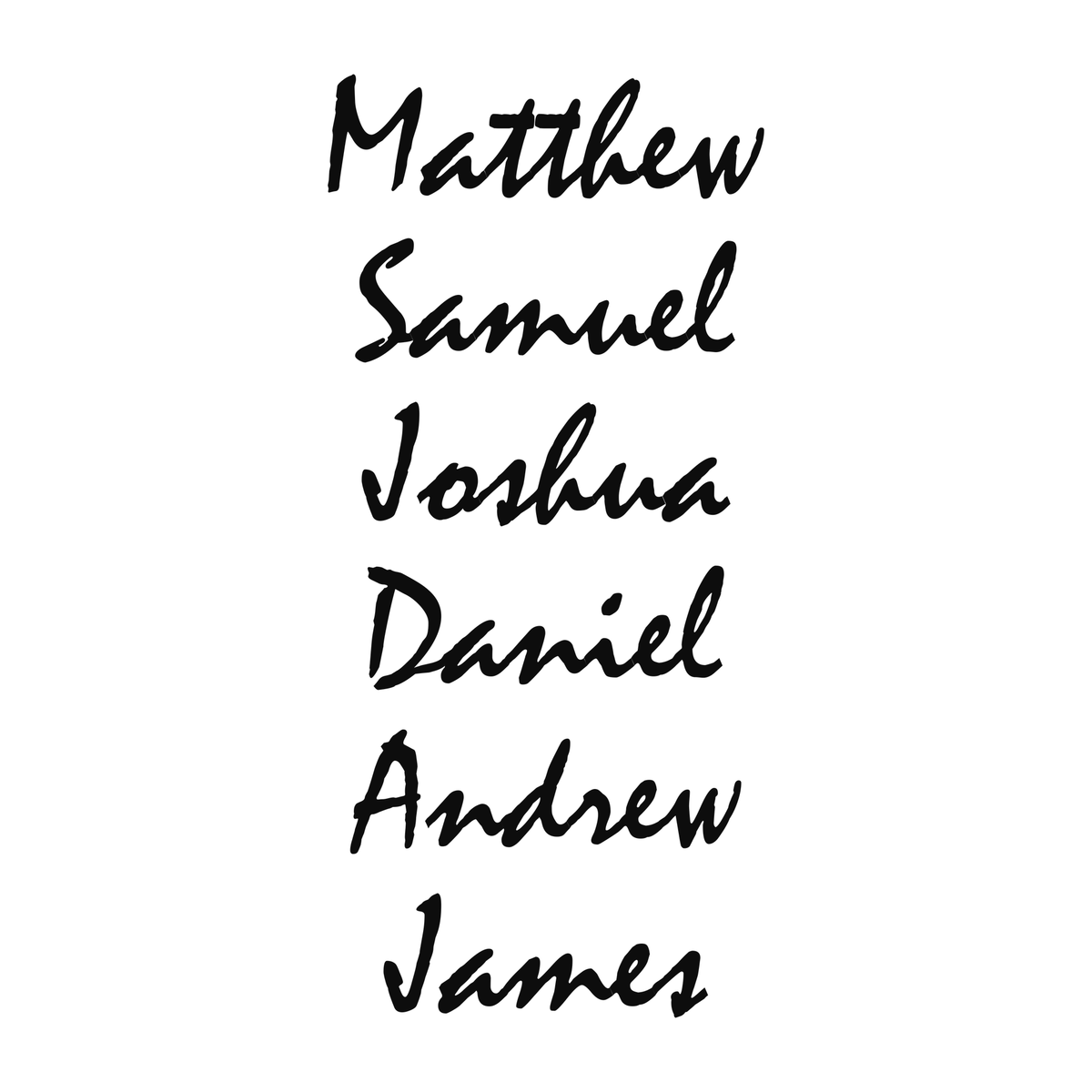 Several personalized name examples