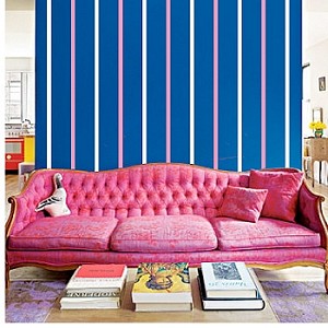Custom wall stripes room example 10