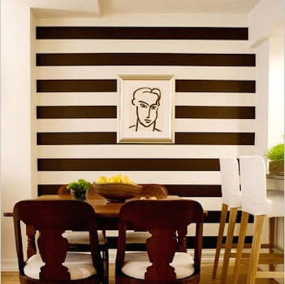 Custom wall stripes room example 4