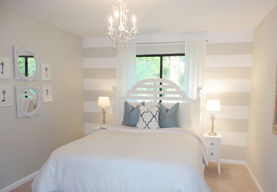 Custom wall stripes room example 5