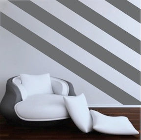 Custom wall stripes room example 8