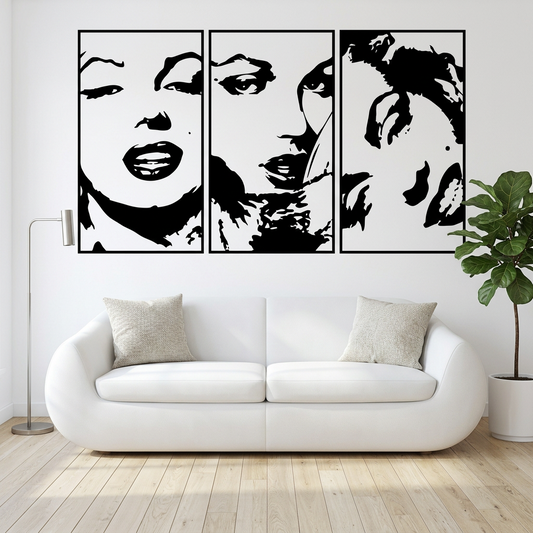 Classic Glamour Portrait Panel Wall Decals