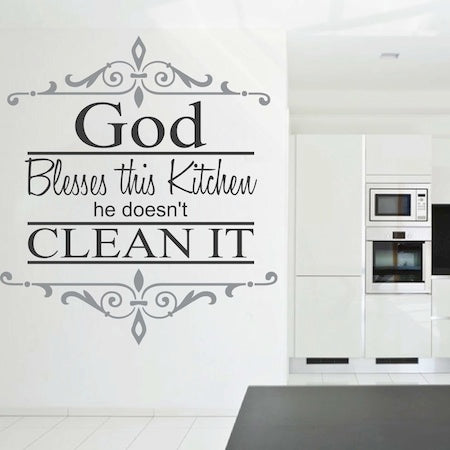 Kitchen Wall Saying Decal - view 2