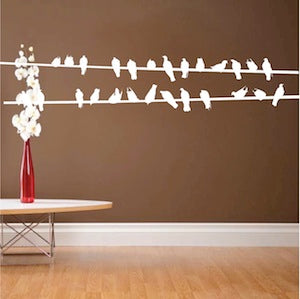 Birds on a Wire Wall Decal