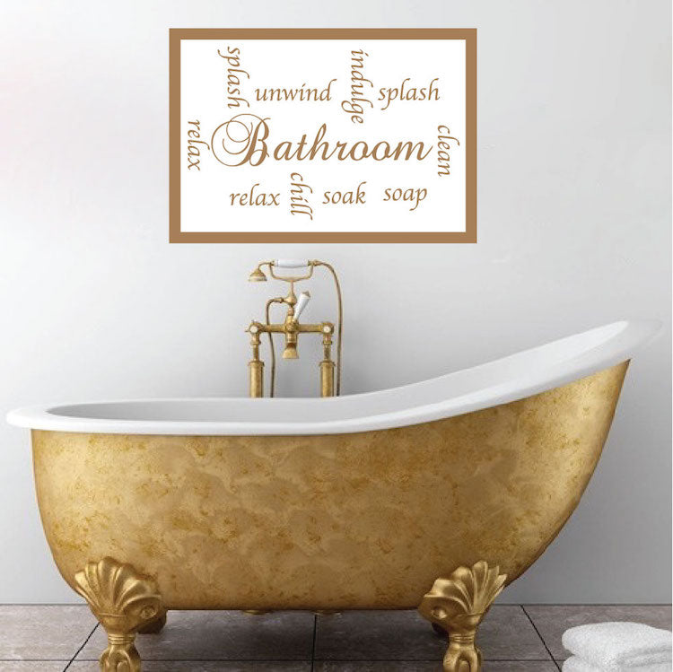 Relax & Unwind Bathroom Wall Decal