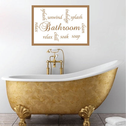 Relax & Unwind Bathroom Wall Decal