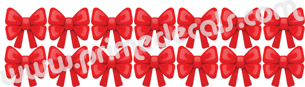 Christmas Bow Decal Set