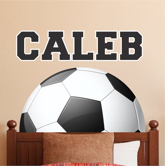 Personalized Soccer Name Wall Decal
