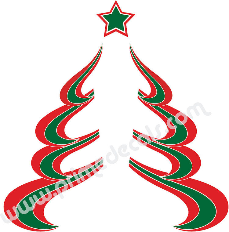 Abstract Christmas Tree Decal