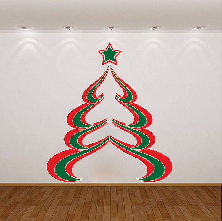 Abstract Christmas Tree Decal