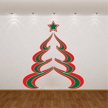 Abstract Christmas Tree Decal