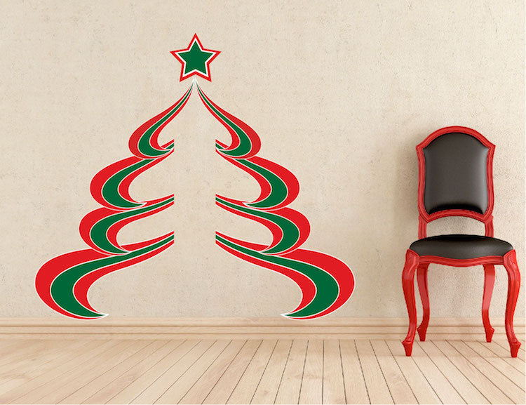 Abstract Christmas Tree Decal