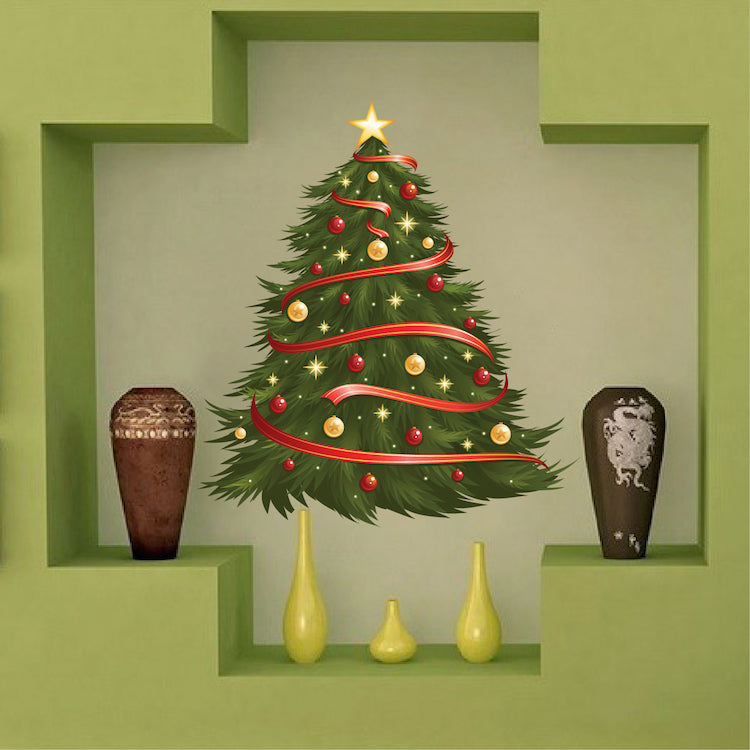 Decorated Christmas Tree Decal
