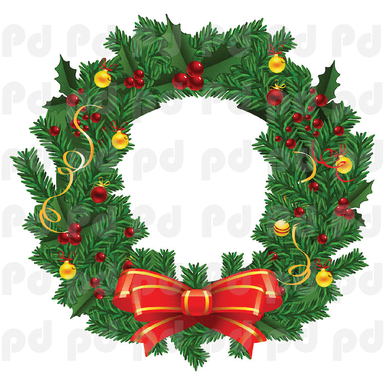 Christmas Wreath Decal