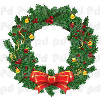Christmas Wreath Decal